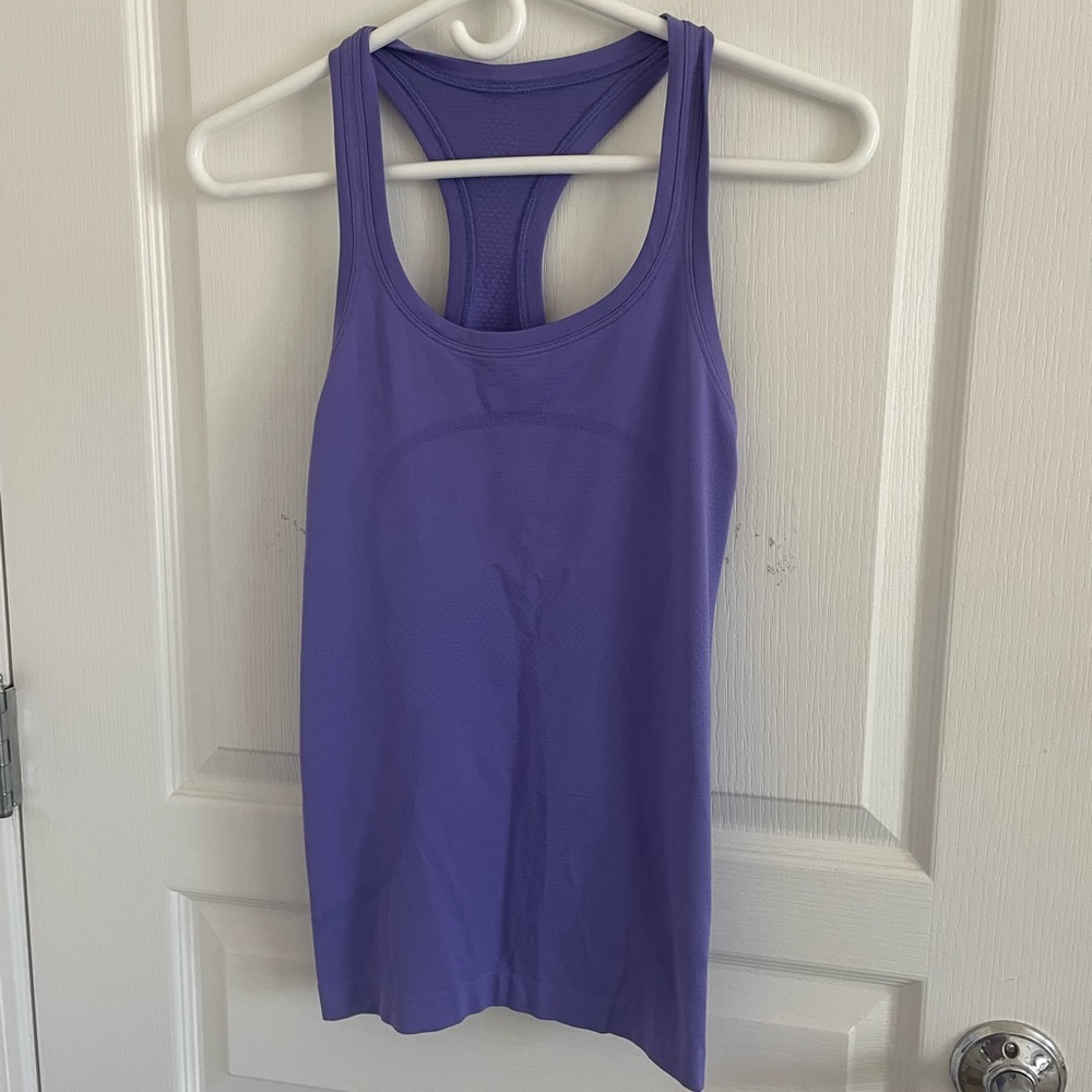 NWOT lululemon run swiftly purple tank top Sz 4